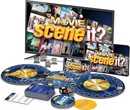 Scene It? Movie Trivia Board Game The Ultimate Movie Knowledge Test Puzzle-Solving Family Party Game Stream Real Clips with Gamestar App