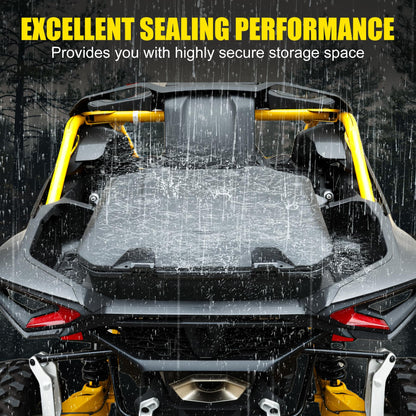XATVXUTV 96L UTV Cargo Storage Box for Can-Am Maverick R, Large Poly Waterproof Rear Bed Storage Bin Tool Box for for Can Am Maverick R MAX X RS 2024+ Accessories, Replace #715007182