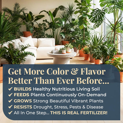 Organic Plant Magic - Fast-Acting Water Soluble Fertilizer - All-Purpose Plant Food for Garden & Houseplants | 1/2 lb Bag