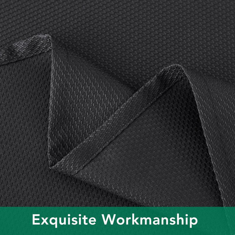 Biscaynebay Textured Fabric Tablecloths 70x108 Inches Rectangular, Black Water Resistant Spill Proof Tablecloths for Dining, Kitchen, Wedding and Parties, Machine Washable
