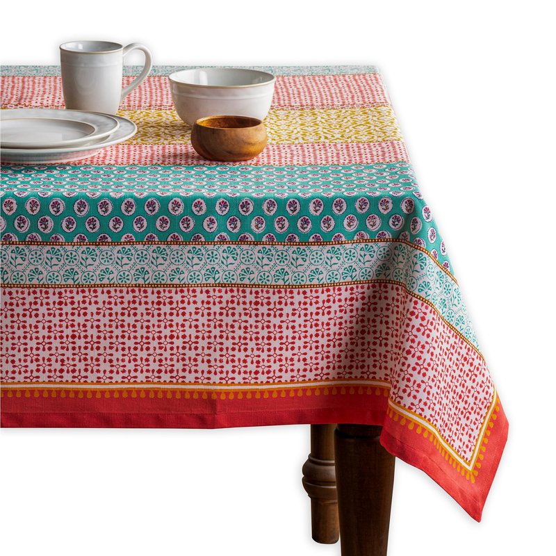 Maison d' Hermine Table Cloth Rectangle Table 100% Cotton 60 x 108 Inches Tablecloth Reusable Decorative for Dining Kitchen Room Farmhouse Home Gifts for Mothers Day Spring Summer - Provence