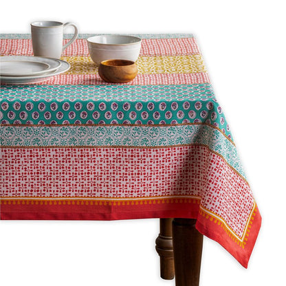 Maison d' Hermine Table Cloth Rectangle Table 100% Cotton 70 x 120 Inches Tablecloth Reusable Decorative for Dining Kitchen Room Farmhouse Home Gifts for Mothers Day Spring Summer - Provence