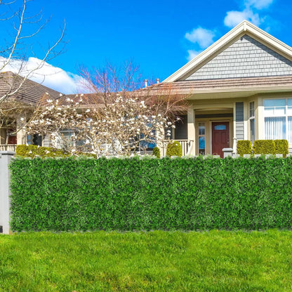 Grooy 20"x20" Artificial Hedge Grass Wall, 12PCS Boxwood Panels(33.33 sq.ft), Greenery Backdrop Panles, UV Protected Privacy Fence Screen, Green Wall Decor for Outdoor Indoor Wedding Décor