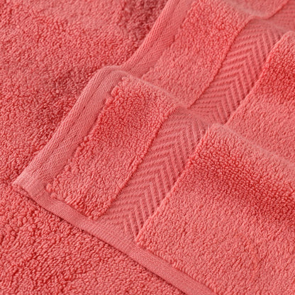 Superior Zero Twist | 100% Cotton Bathroom Towels Set - Super Soft & Absorbent | 6-Piece Coral Collection