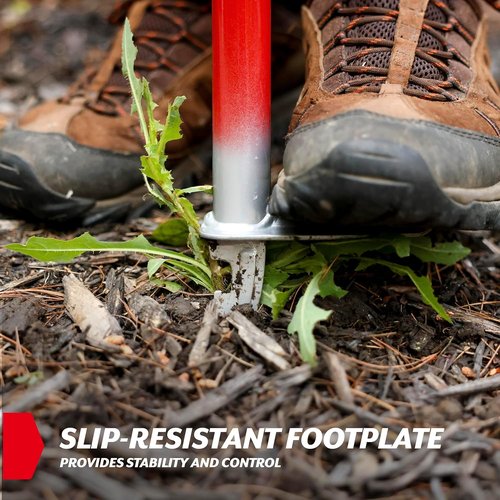 Garden Weasel WeedPopper Step & Twist - Ergonomic Stand-Up Weed Puller Tool for Dandelion & Crabgrass Removal | Heavy-Duty Black Design | Model 95206-A
