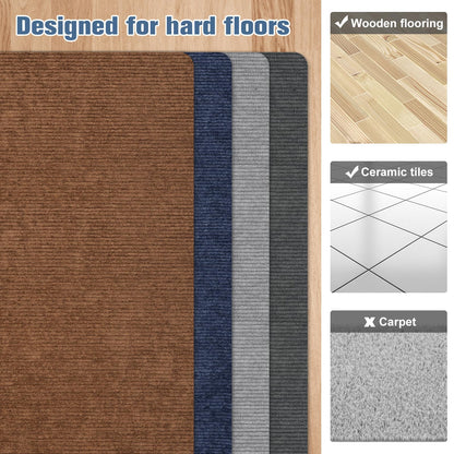 Placoot Desk Chair Mat for Hardwood Floor Corduroy Surface 55''x35'' Office Chair Mat for Rolling Chairs, Under Desk Low-Pile Office Rug Floor Mat