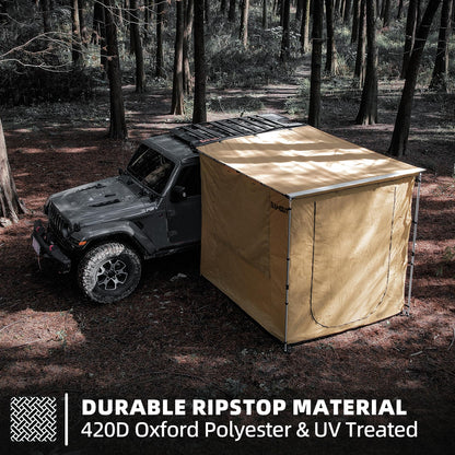 SAMOUT Vehicle Awning Room 6.6' x 8.2' Rip-Stop 420D Oxford Side Awning With PVC Floor, Waterproof & Wind Resistance, Easy Setup Design (Room Only)