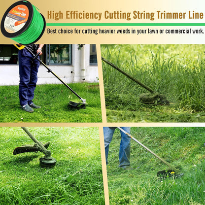 080 Trimmer Line - Heavy Duty .080 Inch String Trimmer Line | 1230ft Commercial Grade Green