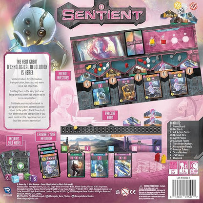 Renegade Game Studios Sentient Revised Edition Robot Strategy Board Game Solo &amp Multiplayer Ages 14+