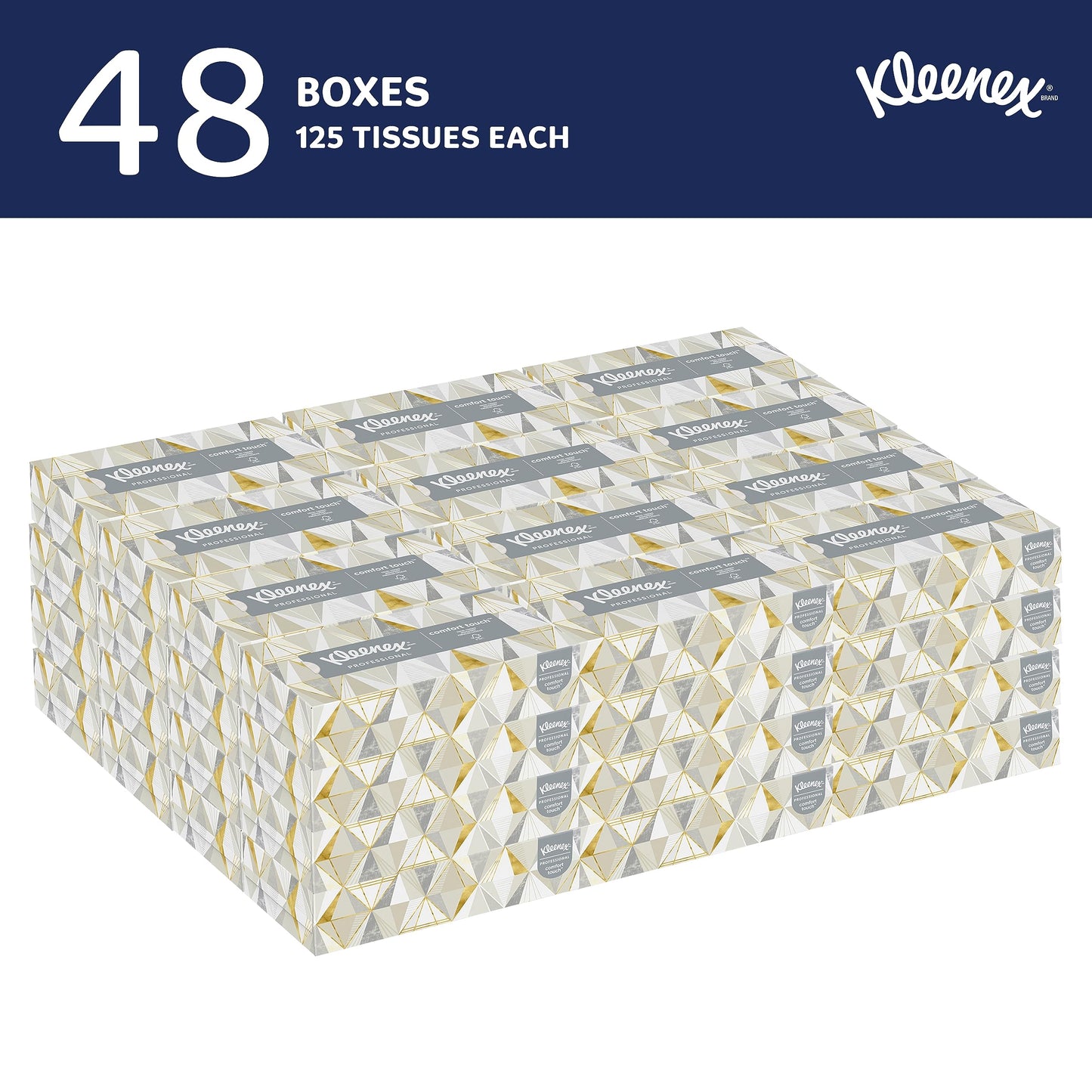Lightning Nuggets N100SEB Super Economy Box Fire Starter, Tan Brown, 100 Count (Pack of 1) & Kleenex® Professional Facial Tissue (21606), 2-Ply, White, Flat Facial Tissue Boxes for Business