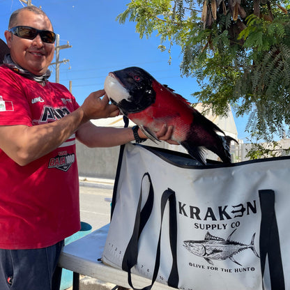 KRAKEN SUPPLY CO 48'' Fish Kill Bag Game Bag Leak Proof Insulated for Offshore Inshore Fishing Designed in USA (48X24)