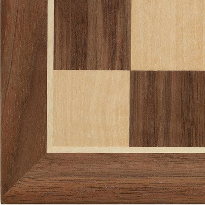 WE Games Classic Walnut Wooden Chess Board Only 14.75 inches Large Chess Board for Adults Wood Veneer Chessboard 1.5 inch Squares