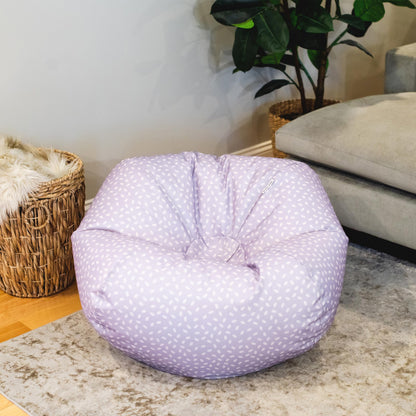 Big Joe Classic Bean Bag Chair, Mini Clouds Oat Smartmax, Durable Polyester Nylon Blend, 2 feet Round