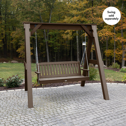 Highwood Heavy Duty, Weather Resistant A-Frame Porch Swing Stand, Weathered Acorn