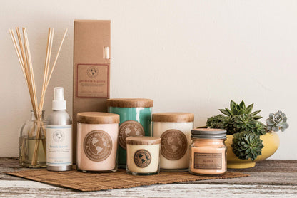 ECO CANDLE CO. Recycled Candle, Sanctuary, 6 oz. - 100% Soy Wax, No Lead, Kraft Paper Label & Lid, Hand Poured, Phthalate Free, Made from Midwest Grown Soybeans, All Natural Wicks