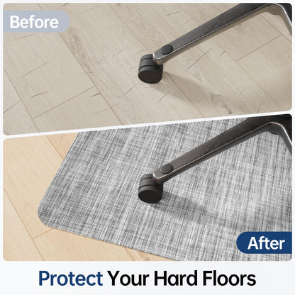 Cybstrax Office Chair Mat for Hardwood & Tile Floor, 46" x 60" Desk Chair Mat, Anti Slip, Non-Curve Computer Chair Mat for Rolling Chairs Floor Protector for Home Office