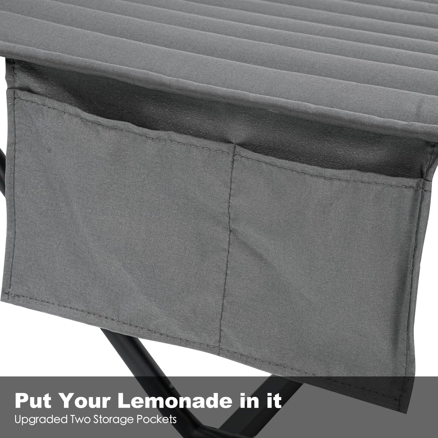 GAFETE 2 Person Hammock with Stand for Outside, Heavy Duty Steel Stand, 55inch Double Hammocks, Large Removable Pillow, Storage Bags, Max 475 lbs Capacity (Haze Gray)