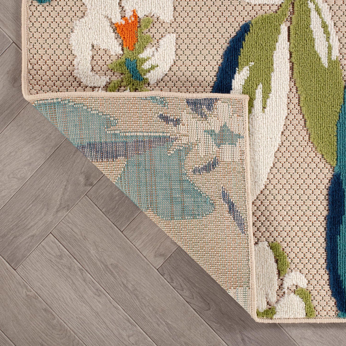 Rugshop Multi Bergamo Floral Indoor/Outdoor Area Rug Machine Washable for Backyard, Deck and Outdoor Lounge, 10' x 14'
