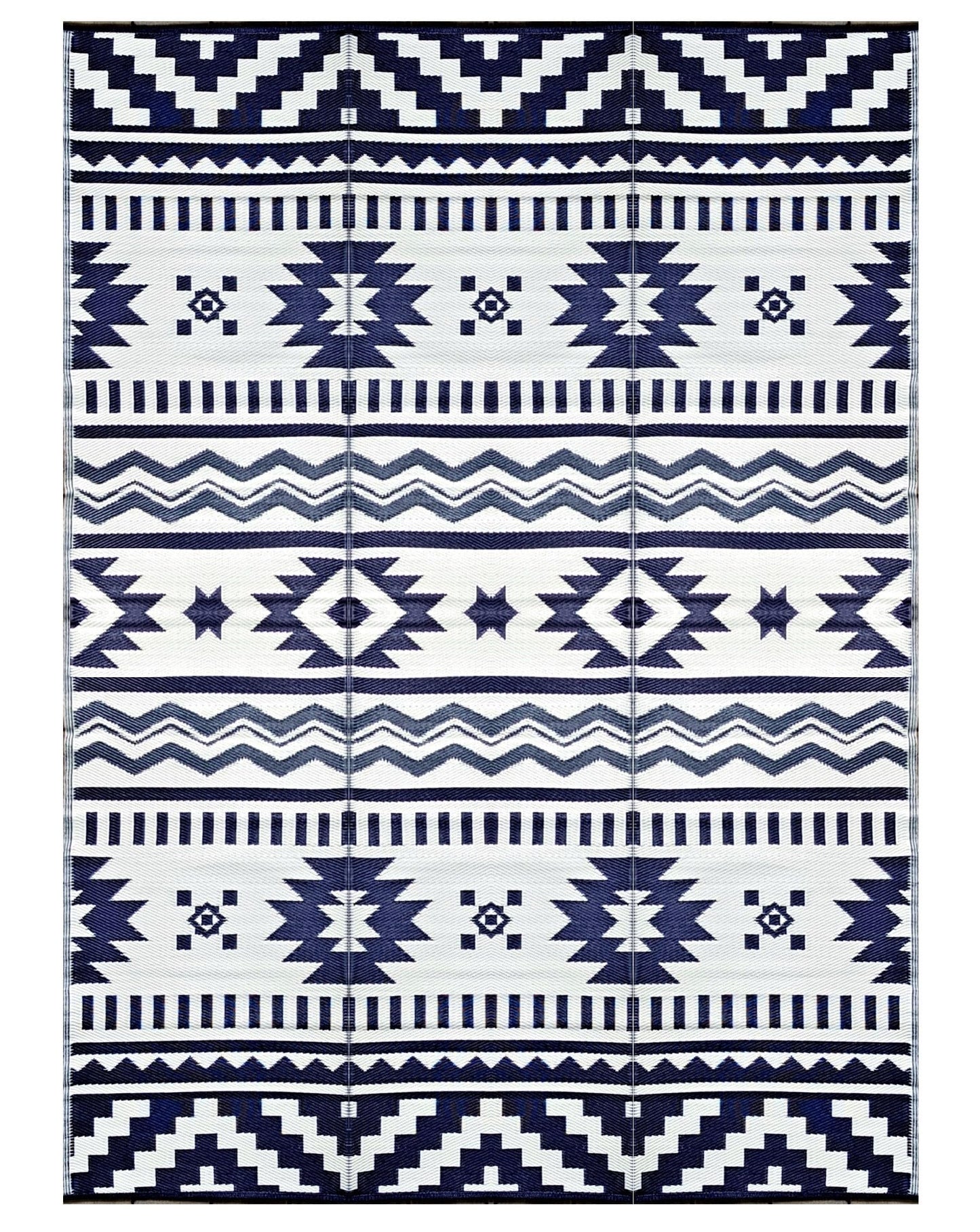 BalajeesUSA Outdoor Rugs–9x18 Plastic Patio Decor Grey Dark Blue, Durable and Affordable Recycled Straw Picnic All-Weather and Waterproof Reversible Camper Awning mats 7582
