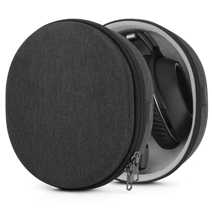Geekria Shield Headphones Case Compatible with Sennheiser Momentum 3 Wireless, HD 350BT, HD 450BT, PXC 550 II Case, Replacement Hard Shell Travel Carrying Bag with Cable Storage (Dark Grey)