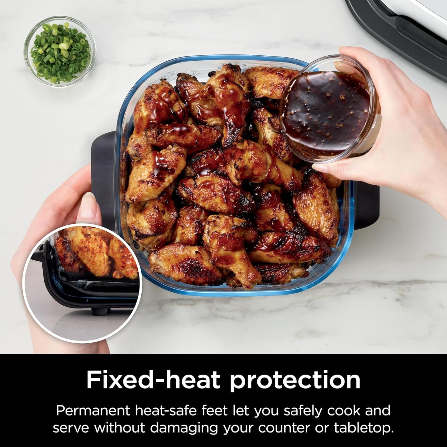 Ninja CleanCrisp™ 4-QT Glassware Container - Microwave & Dishwasher Safe, PFAS Free