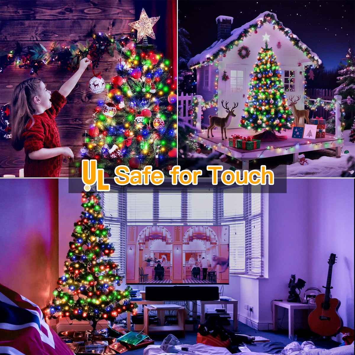 Ccinny 300 LED Christmas Tree Lights, Remote, 8 Modes, Timer, Waterproof, Multicolor, Model NYB0300K