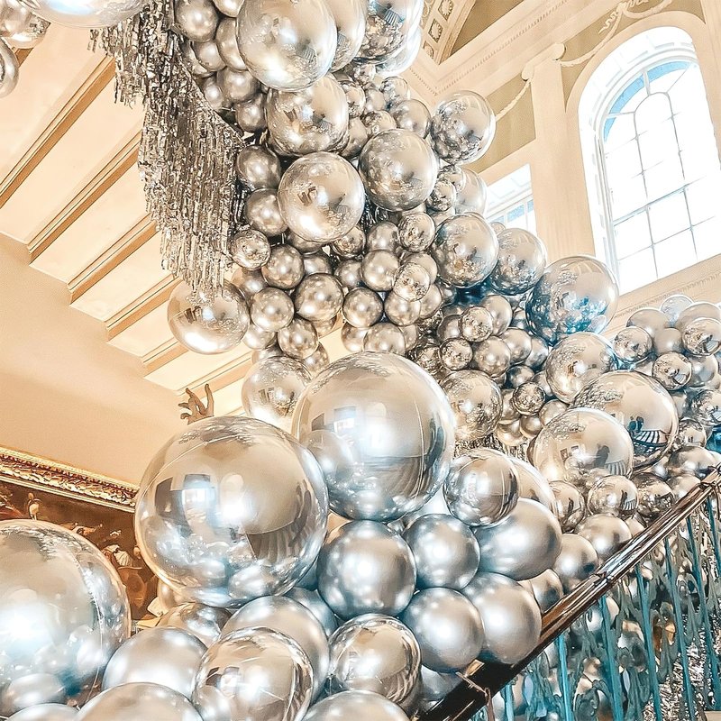 PartyWoo Silver Balloons 100pcs 12 Inch Silver Latex Helium Balloons for Birthday Wedding Anniversary Graduation Bachelorette Engagement Bridal Shower Retirement Party Decorations Silver-G102