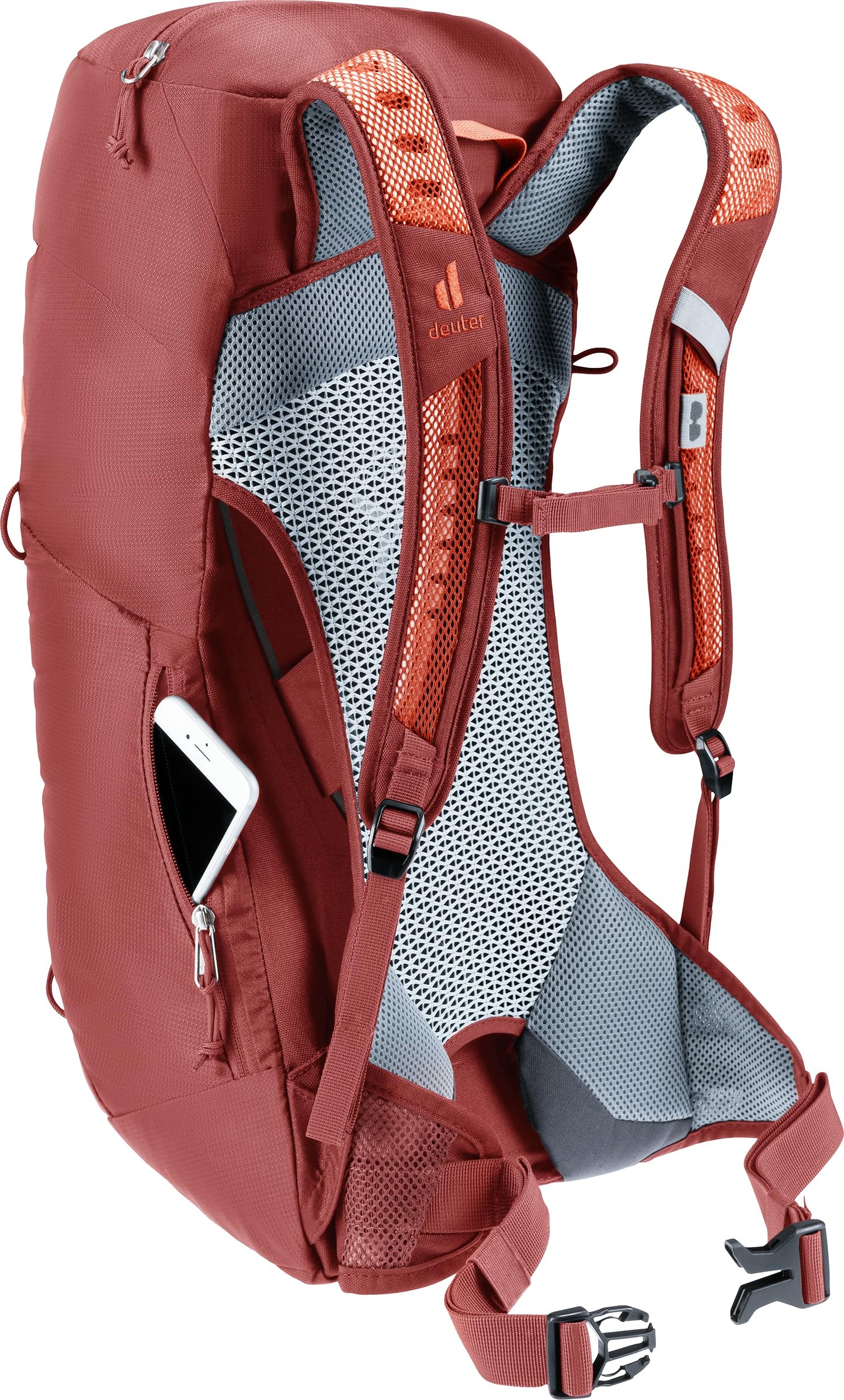 Deuter AC Lite 16L Hiking & Daypack Backpack with Steel Frame & Superior Breathability - Paprika-Redwood
