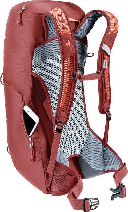 Deuter AC Lite 16L Hiking & Daypack Backpack with Steel Frame & Superior Breathability - Paprika-Redwood