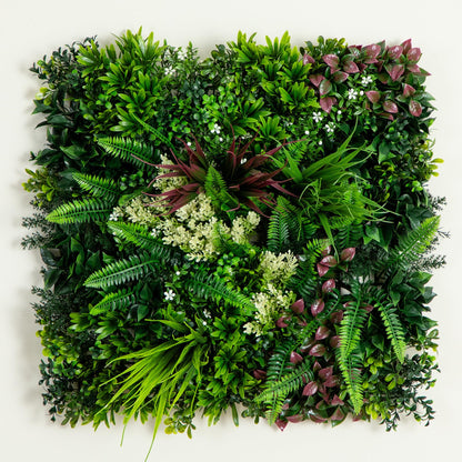 Nearly Natural Corfu Island Artificial Living Wall Panels, UV Resistant, 20x20 Inch, Indoor/Outdoor Greenery Panels, Easy Install Interlocking Design, Set of 3