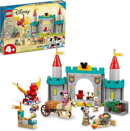 LEGO Disney Mickey and Friends Castle Defenders 10780 Buildable Toy with Minnie Daisy and Donald Duck Plus Dragon &amp Horse Toys for Kids 4 Plus Years Old