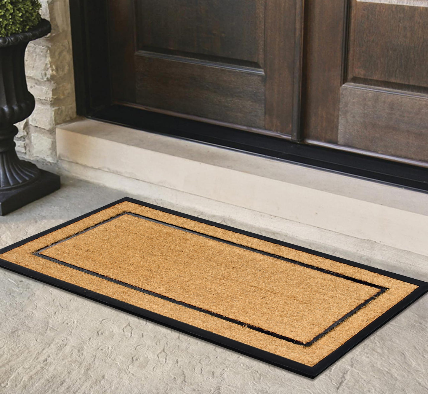 A1HC Natural Coir & Rubber Door Mat, 30"x60" - Thick, Durable, Heavy Duty, Anti-Shed, Fade-Resistant, Long-Lasting Outside Entrance Large Doormat for Front Porch