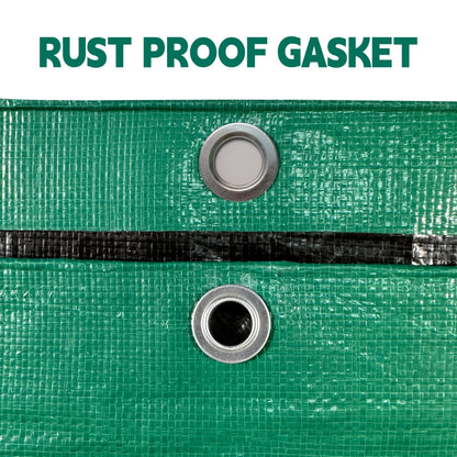 Tarp 30x50 ft Heavy Duty 100% Waterproof 10mil,UV Resistant,Durable Grommets and Reinforced Edges Green/Black Tarp for Camping, Swimming Pools,Car Coverage -by MVPNET