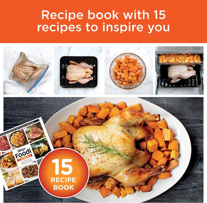 Ninja Air Fryer & Toaster Oven Combo - 10-in-1 Foodi XL Pro | Fits 5-lb Chicken & Sheet Pan | 1800 Watts | Stainless Steel