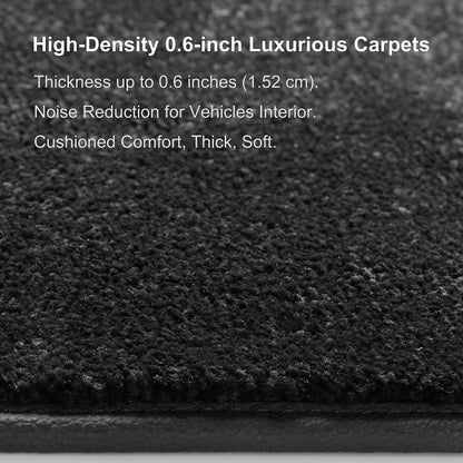 WENNEBIRD Superior Carpet Floor Mats for 2018-2024 Ford Expedition 7 Seats (Not for 8 Seats), 0.6-Inch Ultra-Thick, Noise-Reducing, All-Weather Waterproof Anti-Slip – 4-Pc Set
