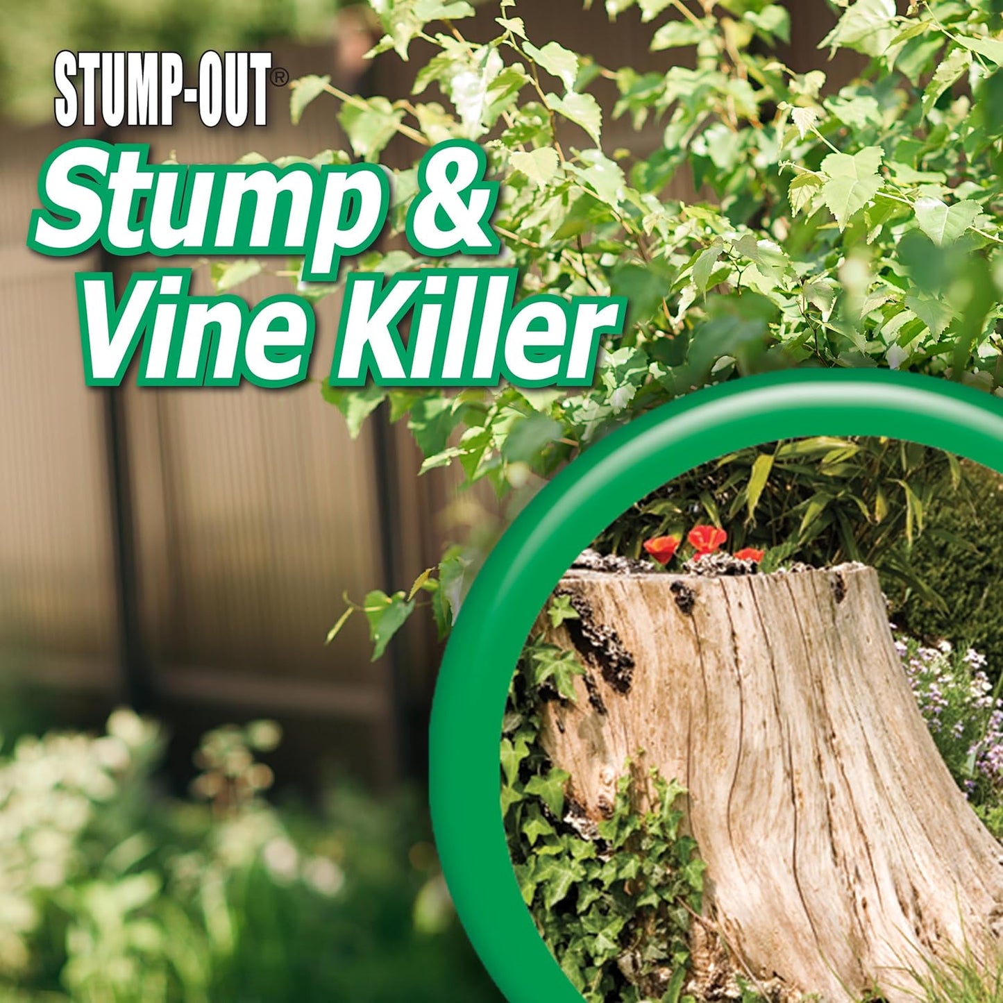 Stump-Out Stump & Vine Killer - Fast-Acting 8 oz Concentrate with Applicator for Easy Tree Stump Removal