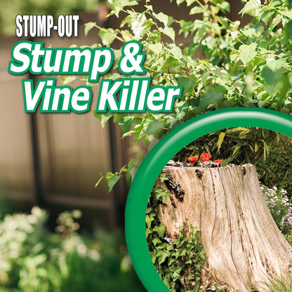 Stump-Out Stump & Vine Killer - Fast-Acting 8 oz Concentrate with Applicator for Easy Tree Stump Removal