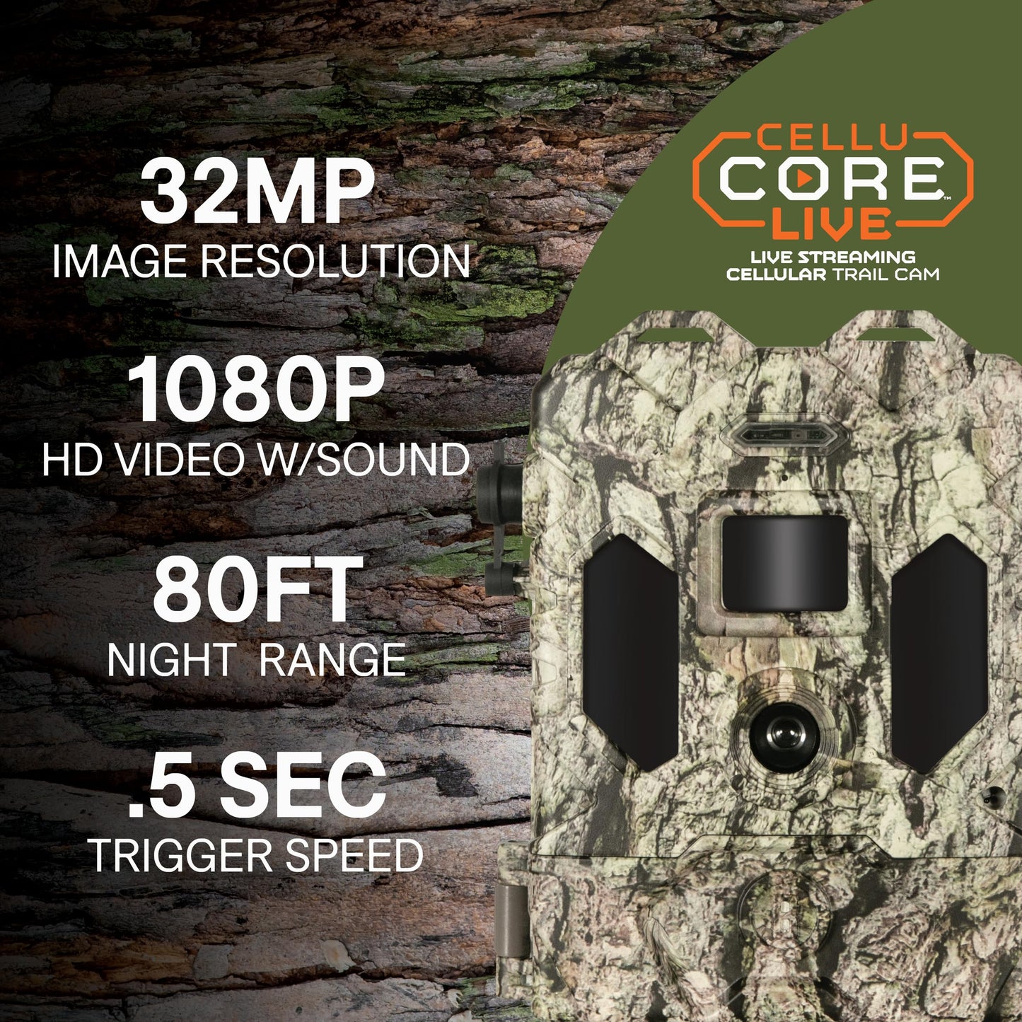 Bushnell Cellucore Live Cellular Trail Camera, Dual SIM Connectivity Cellular Game Camera with Live Streaming Video and Images, Works with OnX Hunt