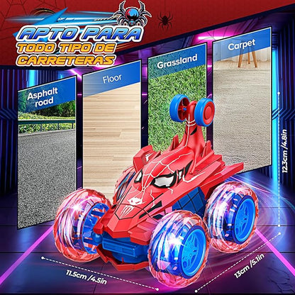 Remote Control Car RC Cars Toys for Boys Ages 4-12Cool Rechargeable Stunt RC Car with 360 Flips 4WD Wheel LightsFun Outdoor Toys for Kids Birthday Gifts Chritmas 4 5 6 7 8 9 10 11 12 Year Old