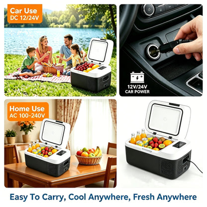 Simple Deluxe 12 Volt Refrigerator, 17QT Single Zone Electric Cooler, Car Fridge -4℉-68℉, Portable Refrigerator 12/24V DC 100-240V AC, Portable Freezer for Travel RV Camping Boat Home