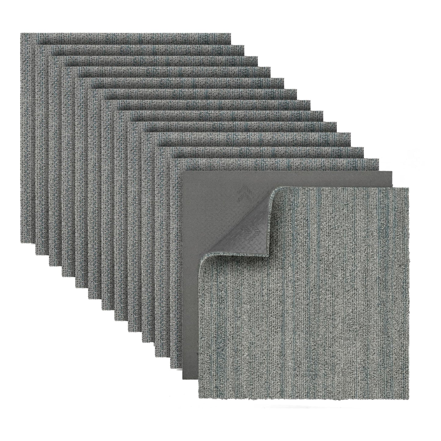 jxgzyy Commercial Carpet Tiles 20x20in, 0.31" Thickened Carpet Squares with Silicone Backing, Heavy Duty Carpet Floor Tiles with Padding Attached for Home Office Garage Hotel, 16 Pcs/43.2 Sqft