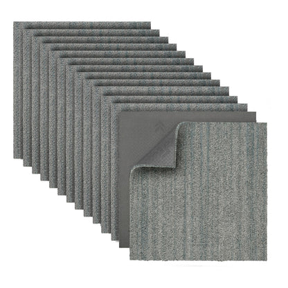 jxgzyy Commercial Carpet Tiles 20x20in, 0.31" Thickened Carpet Squares with Silicone Backing, Heavy Duty Carpet Floor Tiles with Padding Attached for Home Office Garage Hotel, 16 Pcs/43.2 Sqft