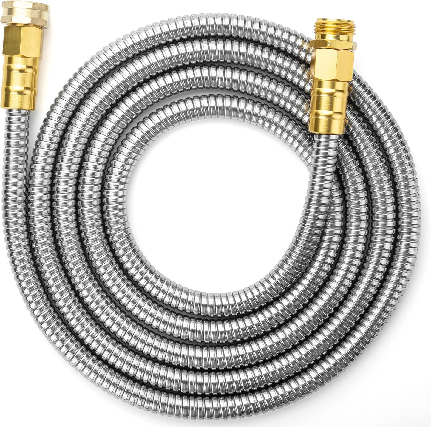 UNCO Stainless Steel Garden Hose - 10 Feet No Kink Design for Durable Outdoor Use