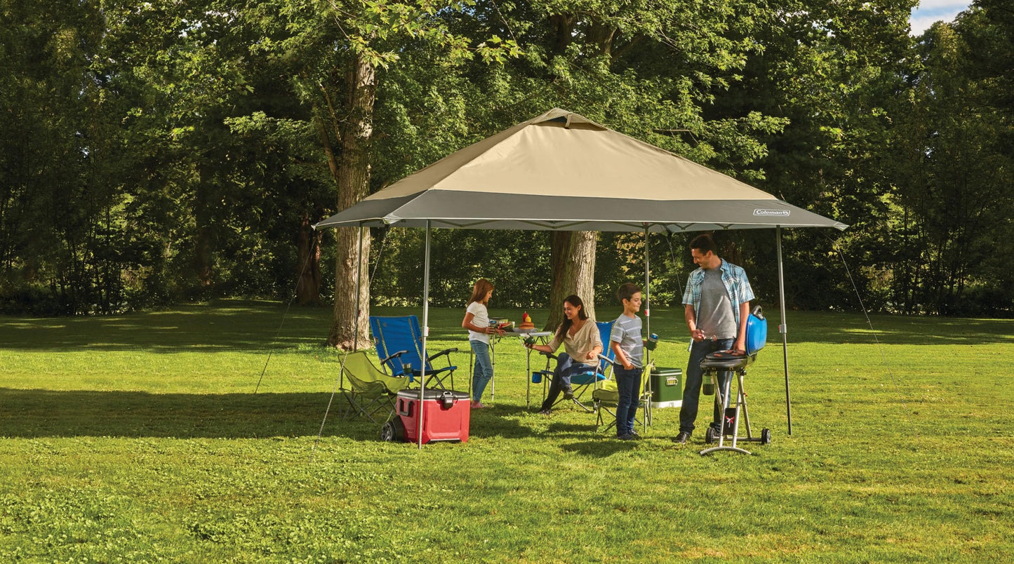 Coleman Oasis Instant Pop-Up Canopy Tent with Side Wall Attachment, Portable Shelter with Easy Setup & Takedown, Wheeled Carry Bag Included, 10x10/13x13ft Sizes