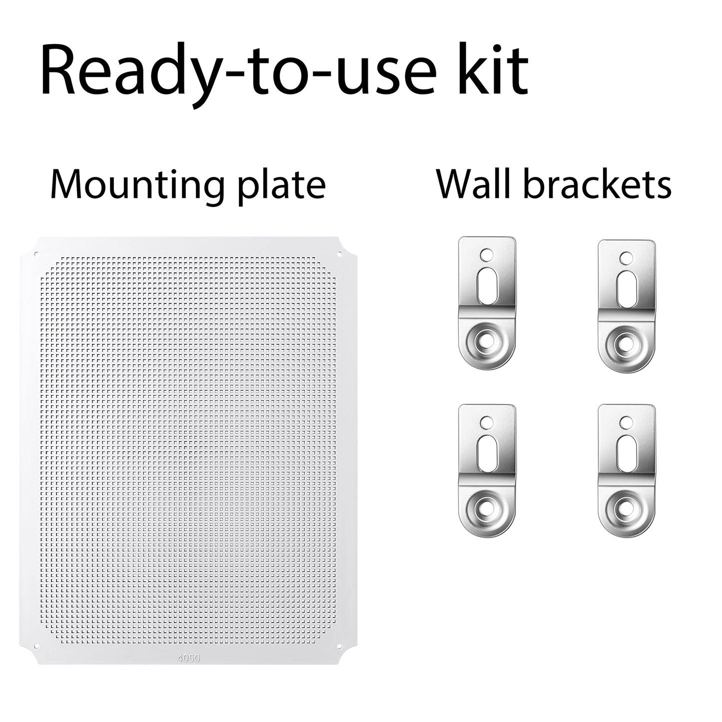 Gratury Junction Box, IP67 Waterproof Plastic Enclosure for Electrical Project, Hinged Grey Cover, Includes Mounting Plate and Wall Bracket 510×410×200mm (20"×16.1"×7.9")