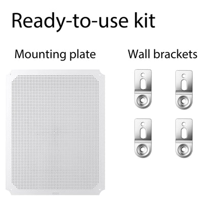 Gratury Junction Box, IP67 Waterproof Plastic Enclosure for Electrical Project, Hinged Grey Cover, Includes Mounting Plate and Wall Bracket 510×410×200mm (20"×16.1"×7.9")
