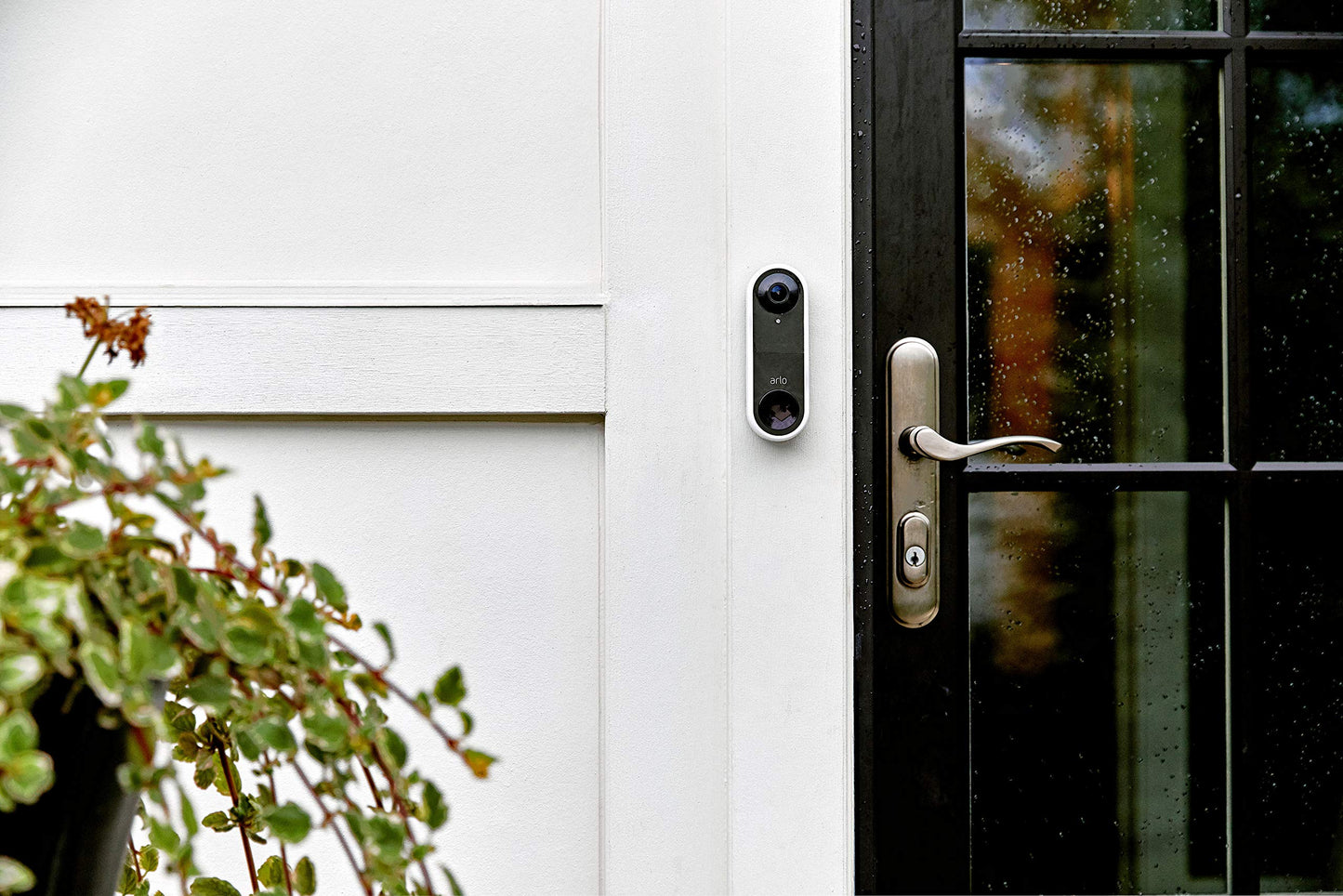 Arlo Essential Wired Video Doorbell - HD Video, 180° View, Night Vision, 2 Way Audio, Black - AVD1001B