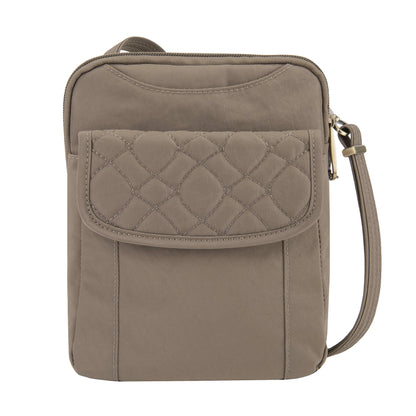 Travelon Anti-Theft Signature Quilted Slim Pouch, Sable, One Size, Anti-theft Signature Quilted Slim Pouch