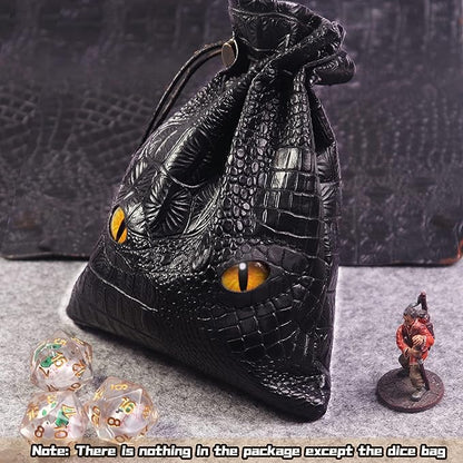 Byhoo 145 PCS Metal DND Coins &amp Leather Bag Contains 60 Gold Coins 40 Sliver Coins 40 Copper Coins and 5 Platinum Coins Tokens with Glow in The Night Eyes Bag for RPG Tablelap Games