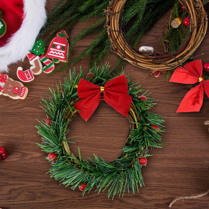 Grapevine Wreath Set, Marrywindix 16 Pieces Natural Vine Branch Christmas DIY Rattan Wreath Garland for Christmas Holiday Craft Wedding Decor (4 in.)